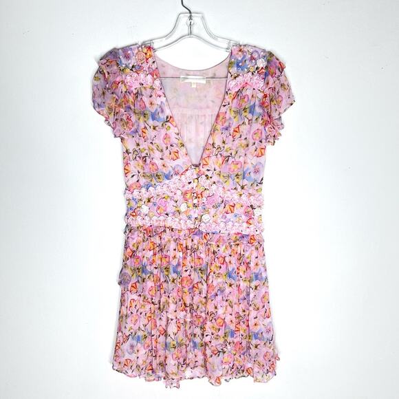 LoveShackFancy Marisela Mini Dress in Pastel Confetti sz 2 - Picture 3 of 9